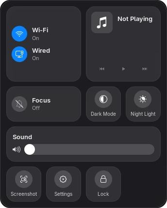 The Parcha Controls panel.